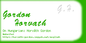 gordon horvath business card